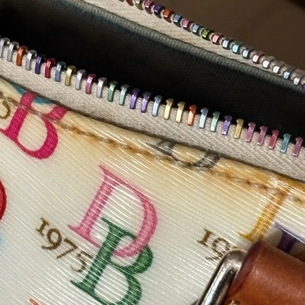 Dooney & Bourke Multicolor Logo Satchel - Picture 10 of 14